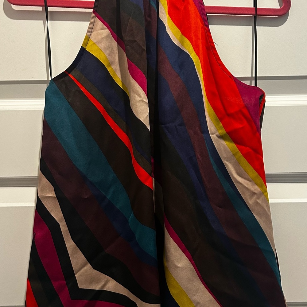 Trina Turk Halter Colorful Striped Sleeveless Top